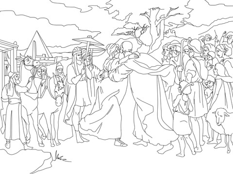 Joseph Meet Jacob Coloring Page